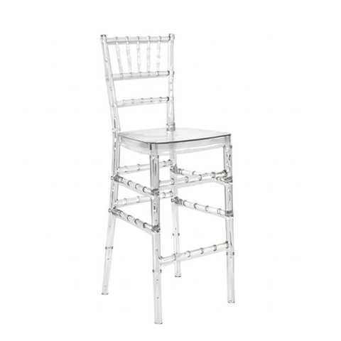 Silla Coctelera Tiffany Transparente Alta